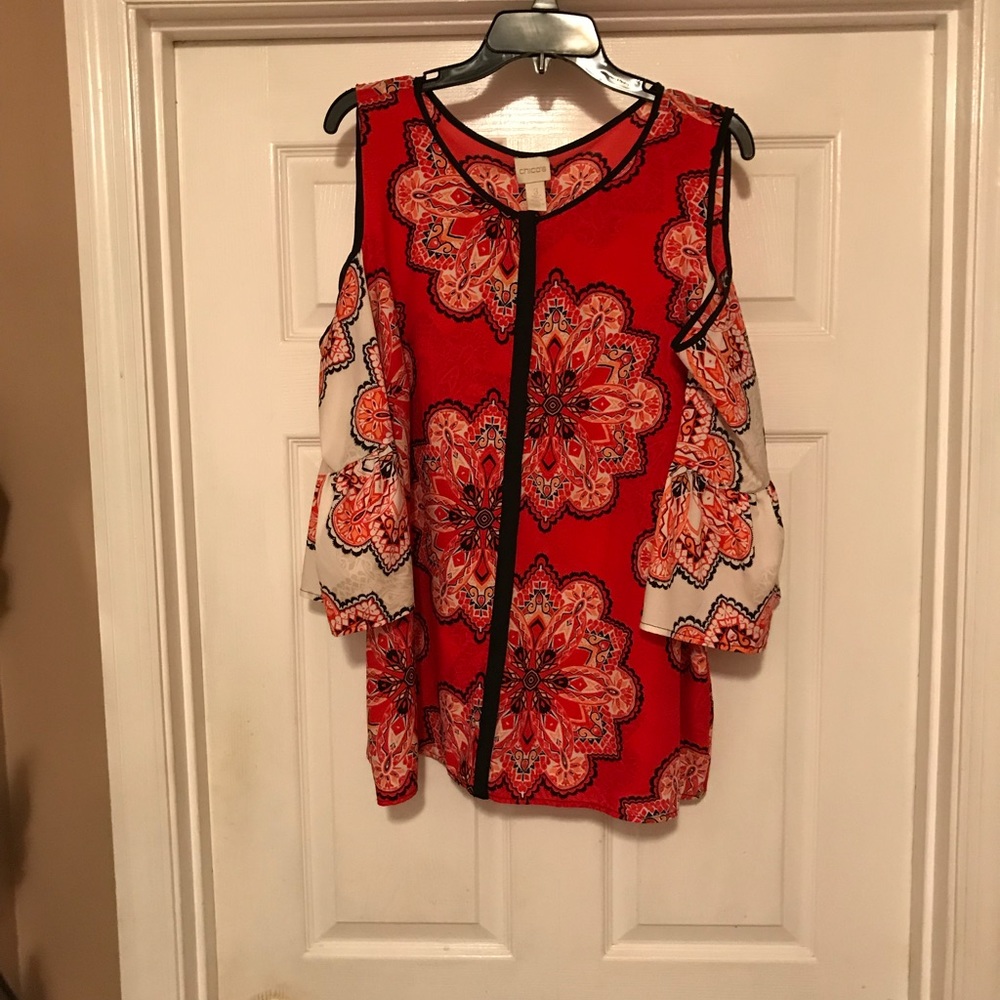 Chicos cold shoulder top size 3.